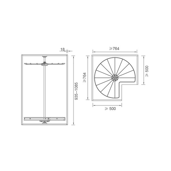  KỆ GÓC XOAY ĐA NĂNG KẾT HỢP GIÁ VÀ KỆ MARTHA 