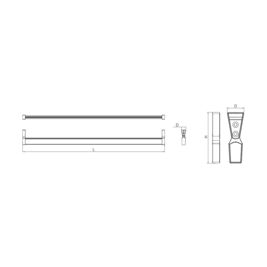  THANH TREO ÁO BỌC DA TÍCH HỢP ĐÈN LED RAPHIE 