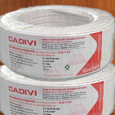 Dây điện đôi mềm VCmd 2x0.5 CADIVI