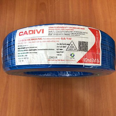 Dây điện đôi mềm VCmd 2x1.5 CADIVI