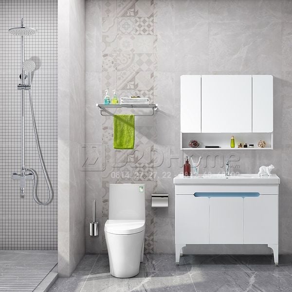 Tủ lavabo gỗ picomat sơn bóng gương PT-TL.PI39