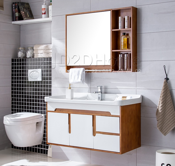 Tủ lavabo gỗ picomat sơn bóng gương PT-TL.PI43