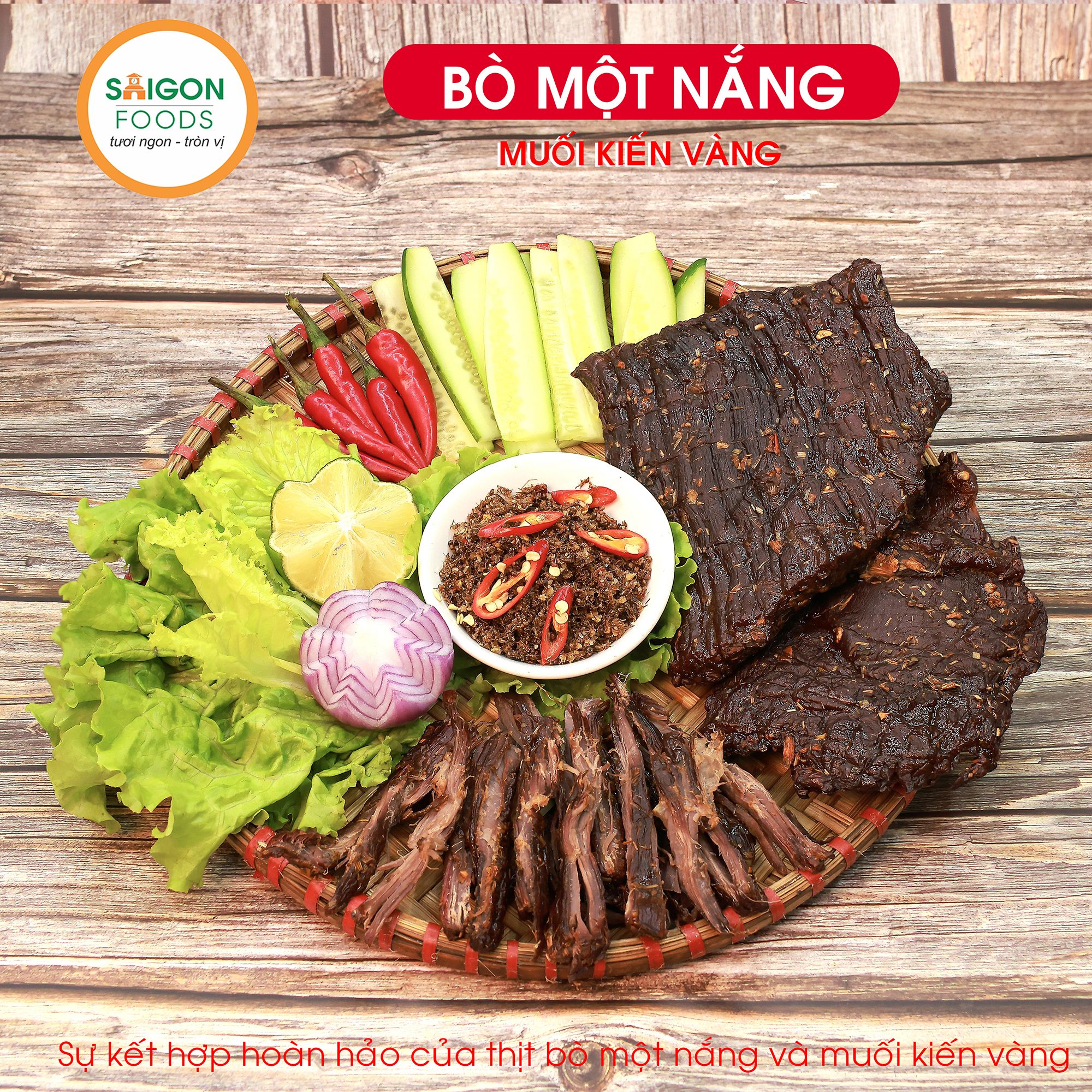  Thịt Khô Bò một nắng (Sỉ & Lẻ) - Tặng kèm muối kiến vàng - [Giao hàng toàn quốc] 