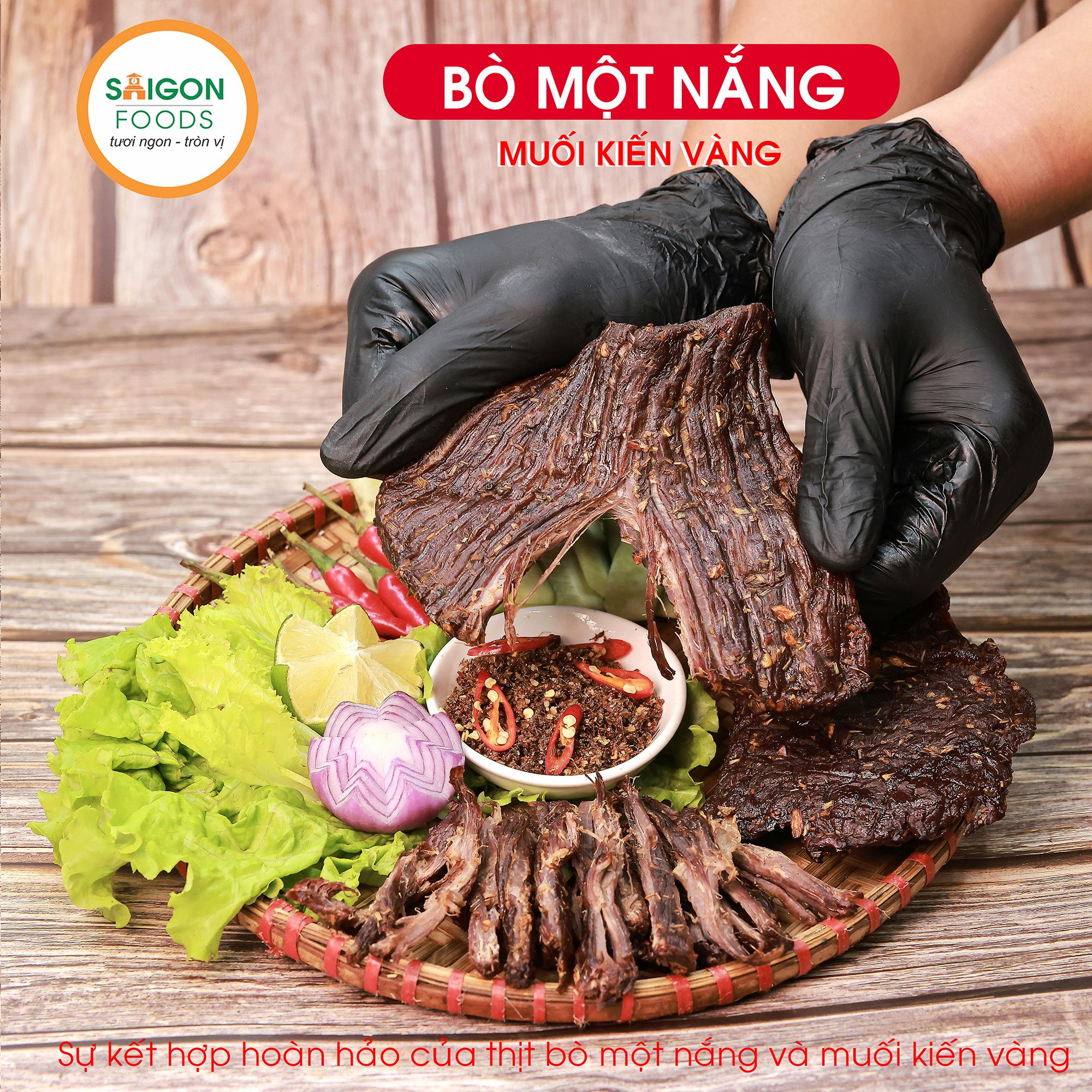  Thịt Khô Bò một nắng (Sỉ & Lẻ) - Tặng kèm muối kiến vàng - [Giao hàng toàn quốc] 