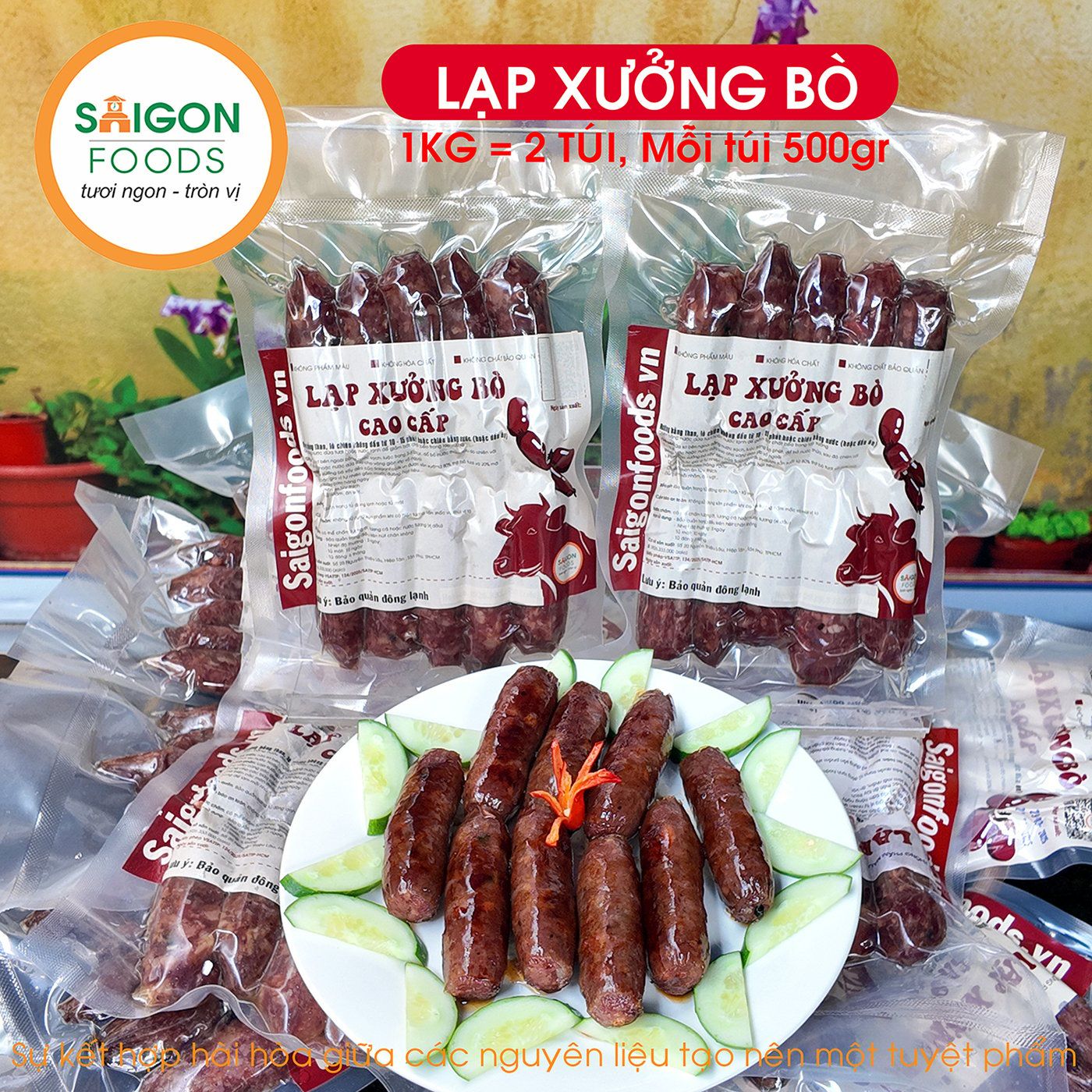  Lạp xưởng bò cao cấp Saigon Foods (Sỉ & Lẻ) - [Giao hàng toàn quốc] 