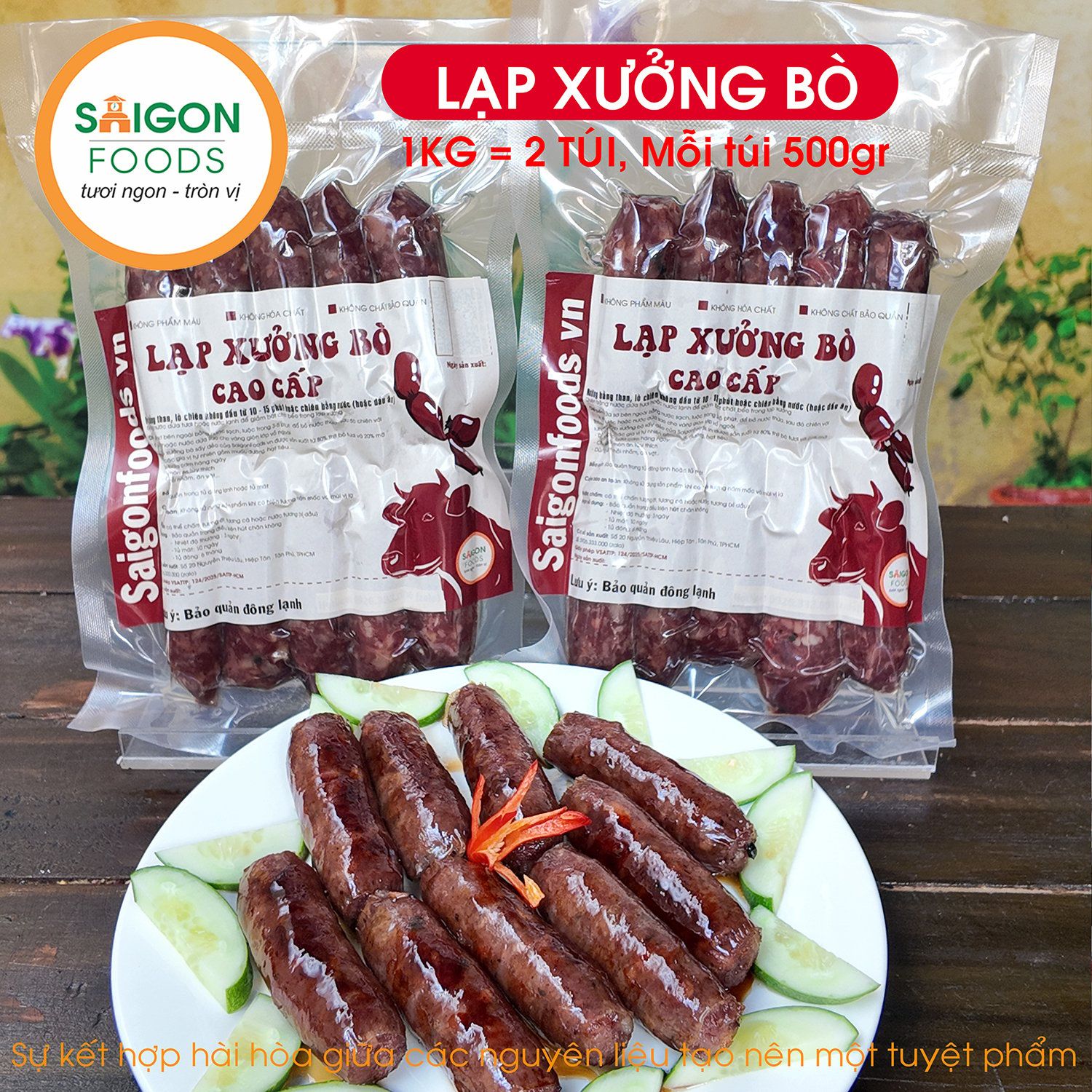 Lạp xưởng bò cao cấp Saigon Foods (Sỉ & Lẻ) - [Giao hàng toàn quốc] 