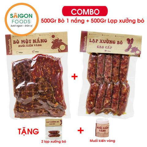  COMBO: Bò một nắng + Lạp xưởng bò - [Giao hàng toàn quốc] 
