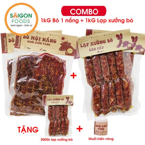  COMBO: Bò một nắng + Lạp xưởng bò - [Giao hàng toàn quốc] 