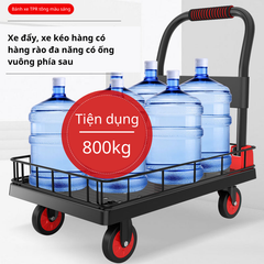 Xe đẩy dụng cụ đa năng, xe đẩy giao hàng có khung chắn cao