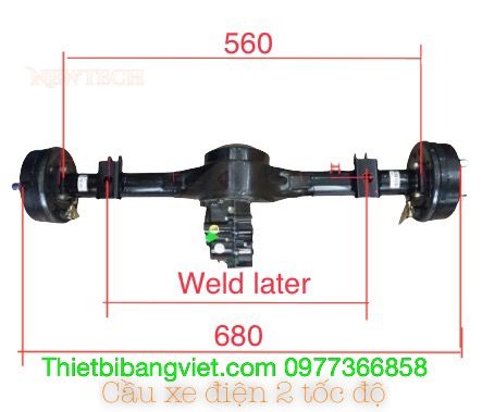 Cầu xe điện chiều dài theo yêu cầu GH657 (chưa gồm động cơ)