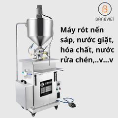 Máy rót chất lỏng, bán chất lỏng/ Máy làm đầy, rót nến, son, cồn, nước khoáng, nước tinh khiết, sữa chua, sữa tươi, dầu ăn, dầu gội, xà phòng