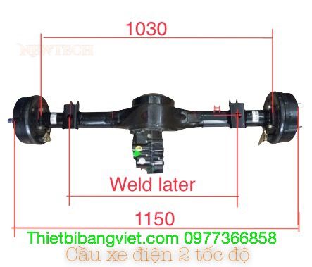 Cầu xe điện chiều dài theo yêu cầu GH657 (chưa gồm động cơ)