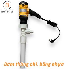 Bơm hóa chất cắm thùng phi Làm bằng nhựa PVDF