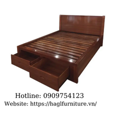 GIƯỜNG CÓ HỘC 1M8 HAGL (vạt nan)