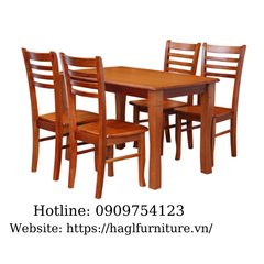 BỘ BÀN CHỮ NHẬT 1M2 K2 + 4 GHẾ VM1