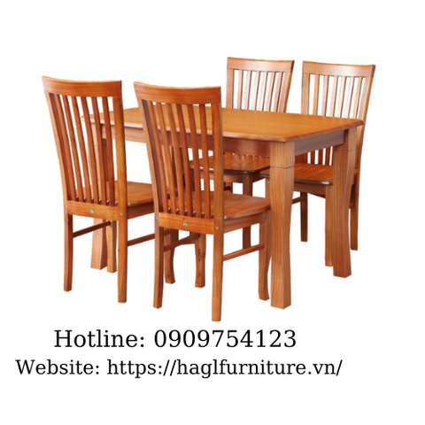 BỘ BÀN CHỮ NHẬT 1M2 K2 + 4 GHẾ SI2002