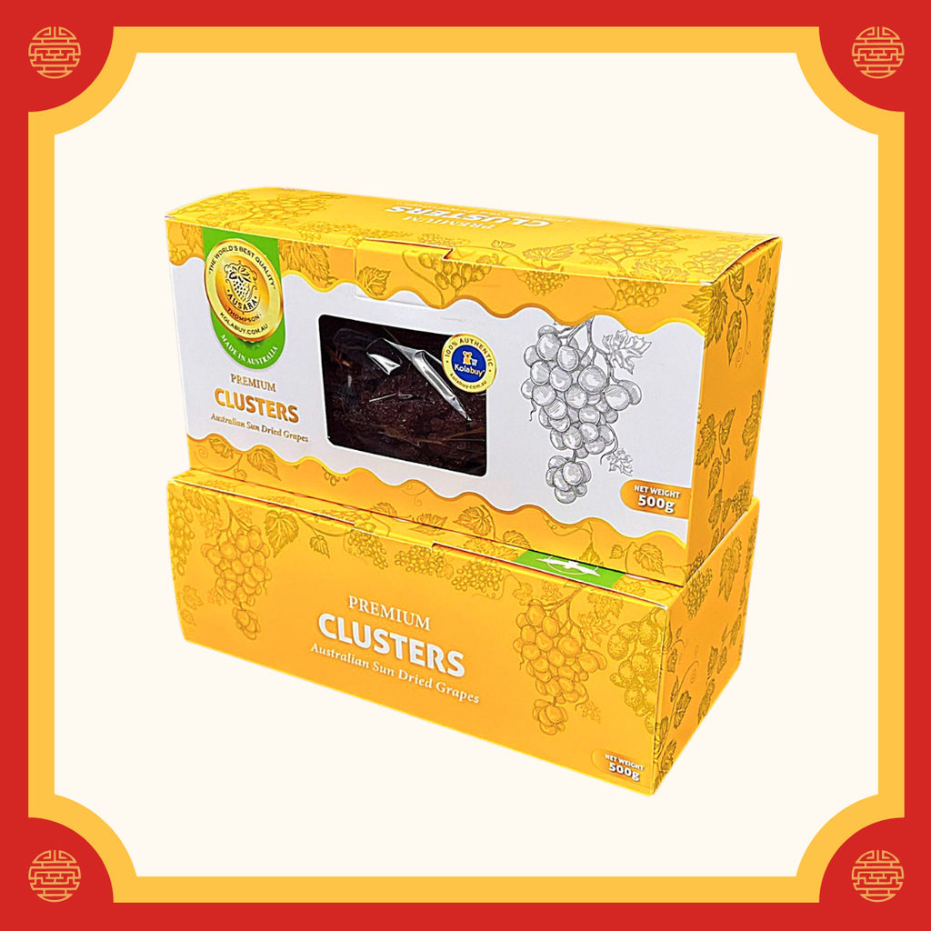 [Thompson Hộp quà 0,5kg] Nho khô nguyên cành Úc cao cấp Premium Thompson