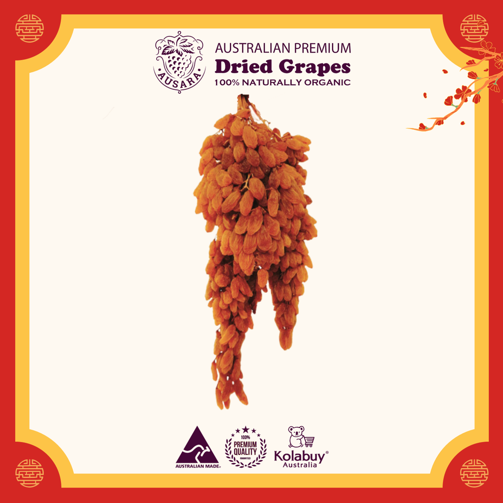 [TẾT Gift-Set 1] Hộp quà Tết Cao cấp - Nho khô nguyên cành Úc Premium