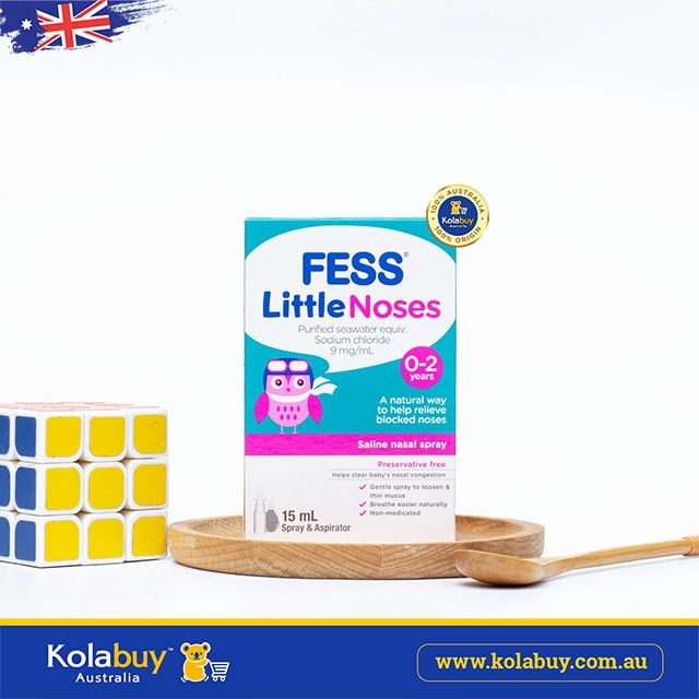 Xịt nghẹt mũi Fess Little Noses Saline Nose Spray + Aspirator 15ml