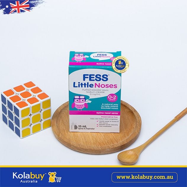 Xịt nghẹt mũi Fess Little Noses Saline Nose Spray + Aspirator 15ml