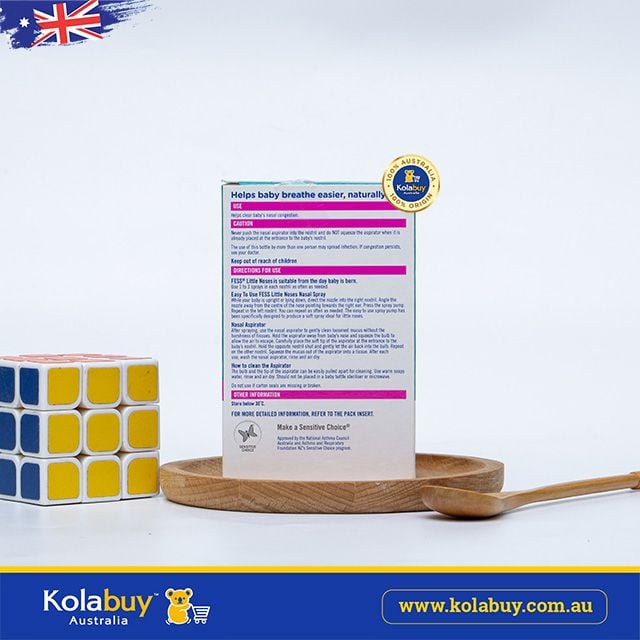 Xịt nghẹt mũi Fess Little Noses Saline Nose Spray + Aspirator 15ml