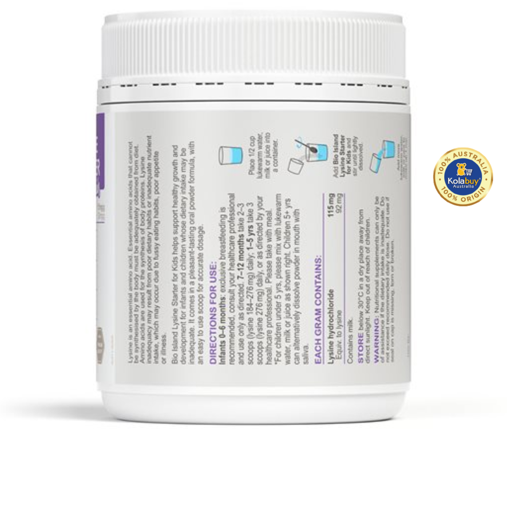 Bột tăng chiều cao Bio Island Lysine Starter for Kids 150g