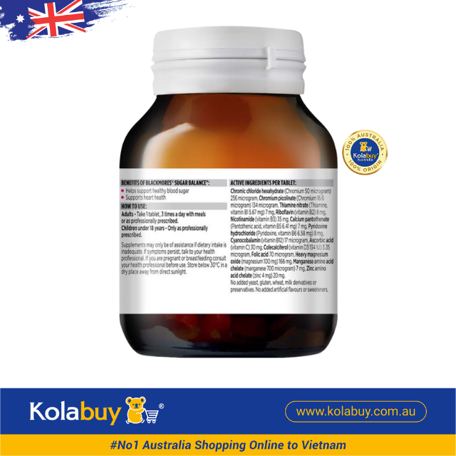 Viên uống cân bằng đường huyết Blackmores Sugar Balance 90 viên