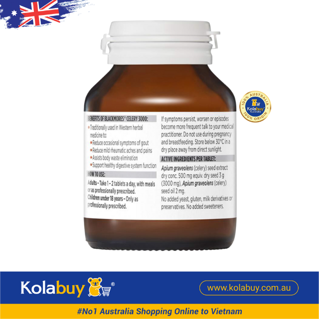 Viên uống phòng ngừa và điều trị Gout Blackmores Celery 3000 50 viên