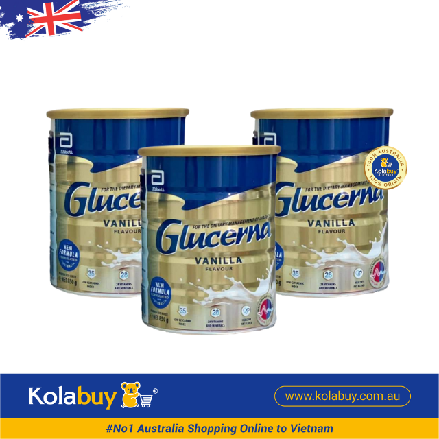 Sữa tiểu đường Glucerna Úc Triple Care Vanilla 850g