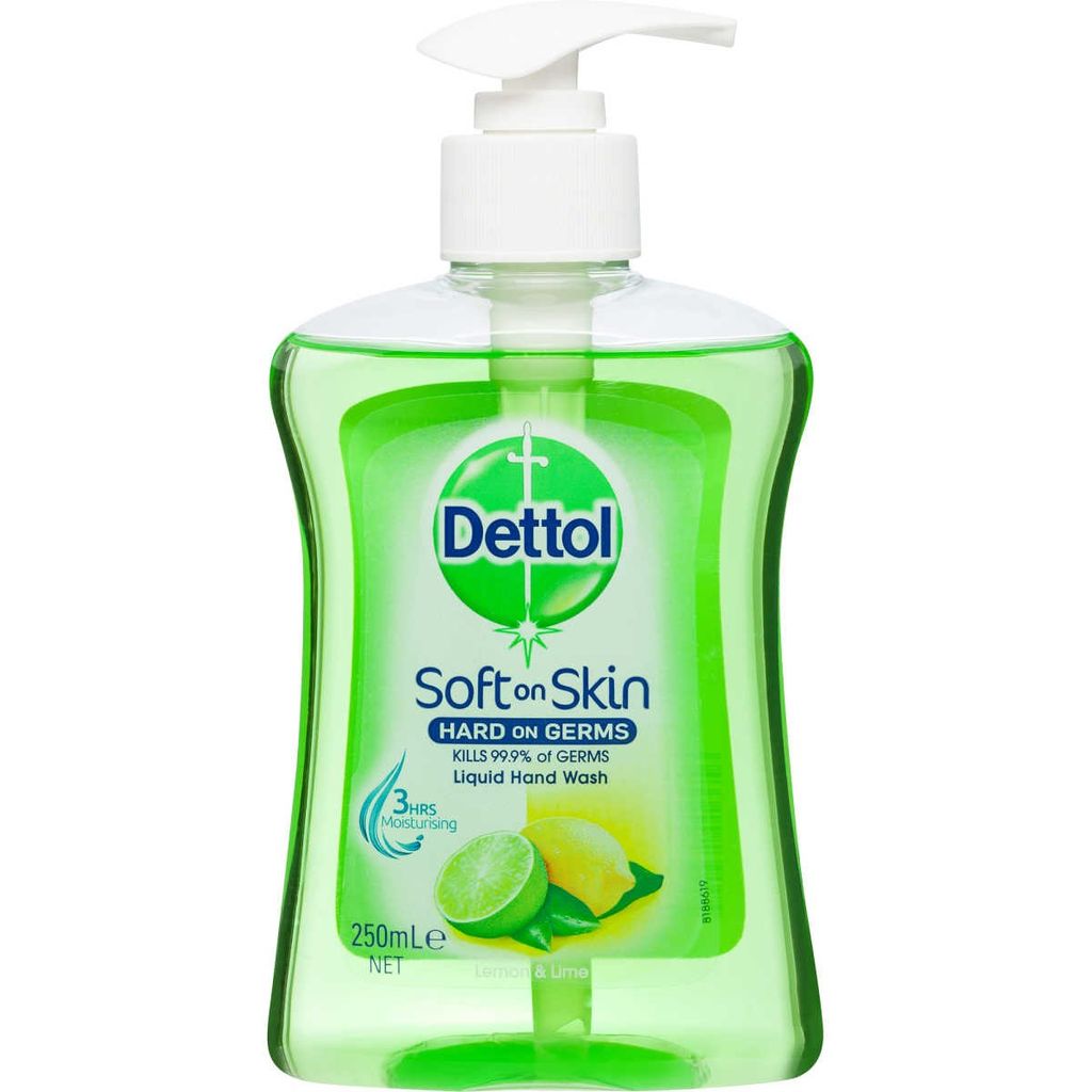 Nước rửa tay ướt hương chanh Dettol Soft on Skin Liquid Hand Wash Lemon and Lime 250ml
