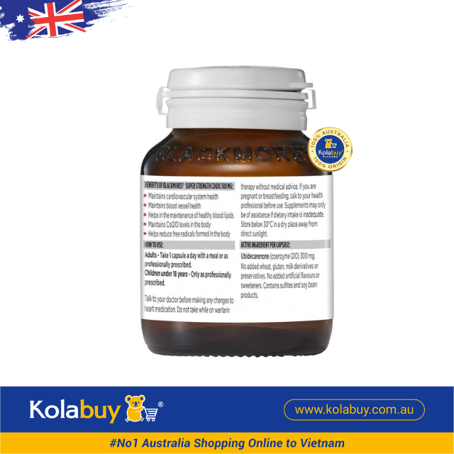 Viên uống bổ tim Blackmores Super Strength CoQ10 300mg 30 viên