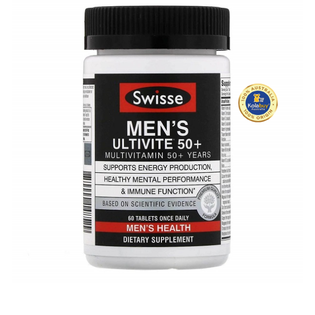Viên uống Vitamin tổng hợp cho nam giới trên 50 tuổi Swisse Men's Ultivite 50+ 60 viên