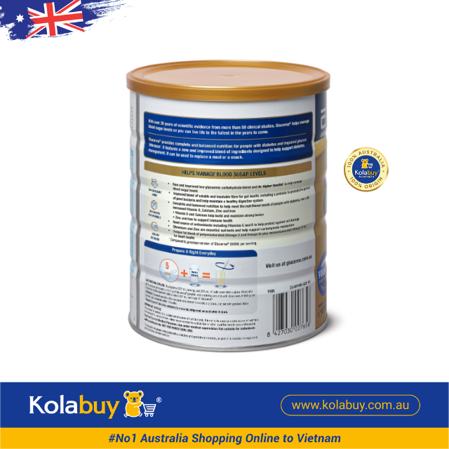 Sữa tiểu đường Glucerna Úc Triple Care Vanilla 850g