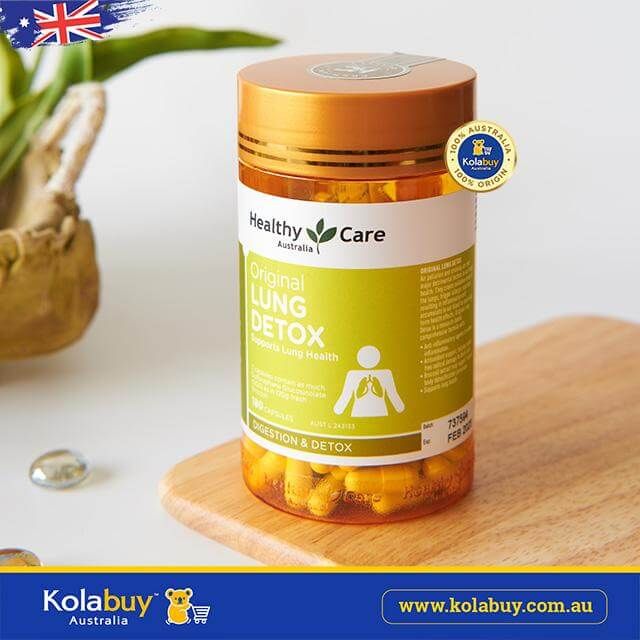 Viên uống thải độc phổi Healthy Care Original Lung Detox 180 viên