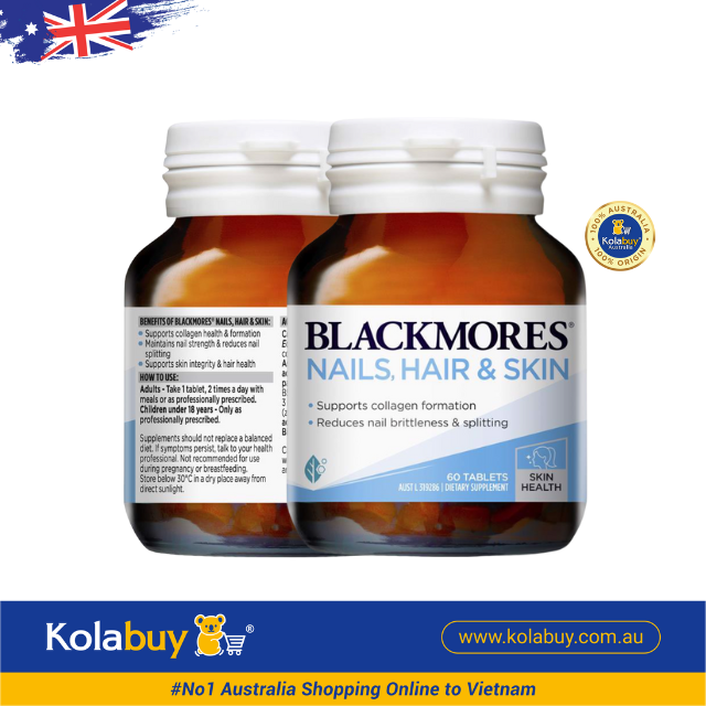 Viên uống hỗ trợ đẹp da, móng và tóc Blackmores Nails Hair and Skin 60 viên