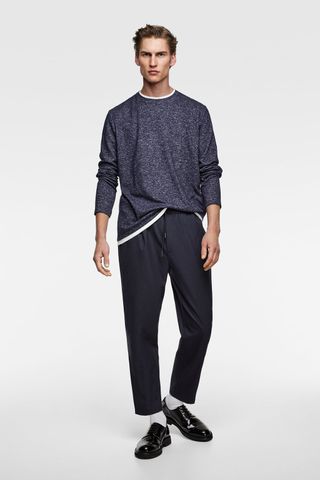 T-SHIRT WITH CONTRAST COLLAR