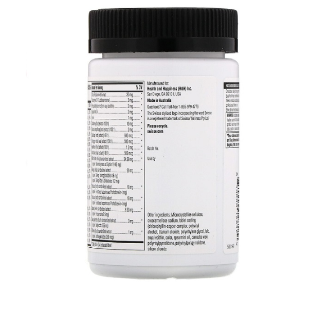 Viên uống Vitamin tổng hợp cho nam giới trên 50 tuổi Swisse Men's Ultivite 50+ 60 viên