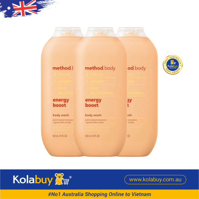 Dầu Tắm Method Màu Cam Body Wash Energy Boost 532ml