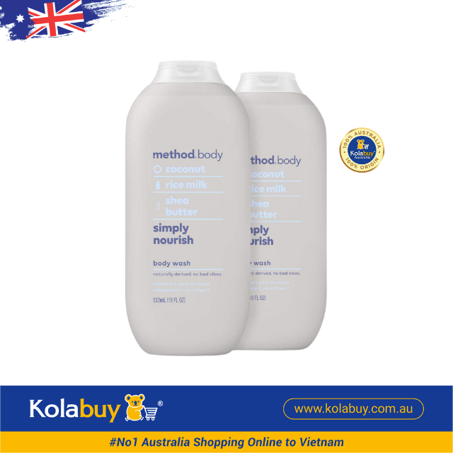 Dầu Tắm Method Màu Ghi Body Wash Simply Nourish 532ml