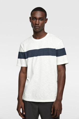 CONTRAST BAND T-SHIRT