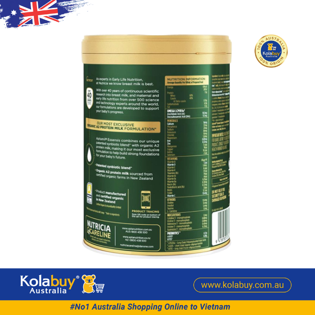 Sữa Aptamil Essensis số 2 cho bé từ 6-12 tháng Organic 900g