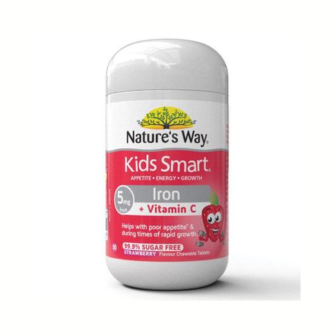 Nature's Way Kids Smart Iron Vitamin C Chewable 50 Tablets