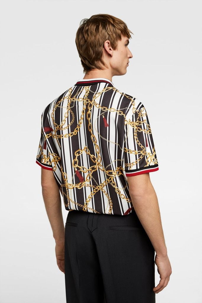 CONTRAST STRIPED POLO SHIRT