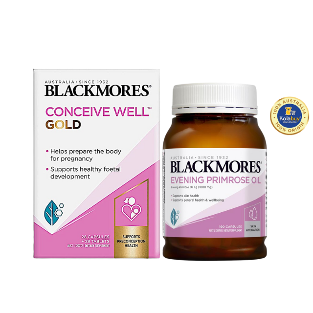 [Special Set] Chăm sóc sức khỏe trước sinh cho nữ Hoa anh thảo Blackmores & Bổ trứng Conceive Well 56v (Discount đến 30%)
