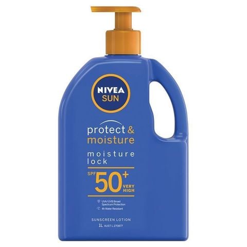 Kem chống nắng Nivea Sun Protect & Moisture SPF50+ chai 1L