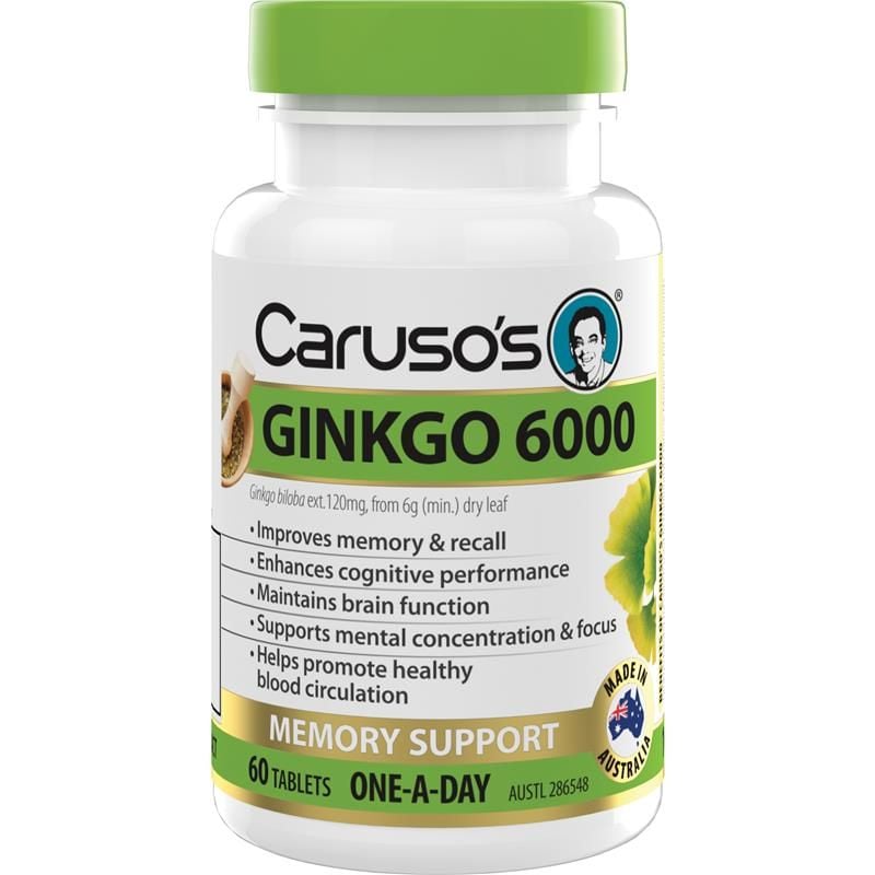 Viên uống bổ não Carusos One a Day Ginkgo 6000 60 viên