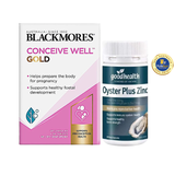[Special Set] Chăm sóc sức khỏe trước sinh cho cả nam và nữ Bổ trứng Blackmores 56v & Tinh chất Hàu Úc Oyster plus (Discount đến 30%)