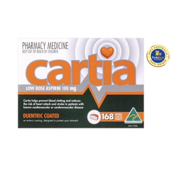 Viên uống hỗ trợ tuần hoàn máu Cartia 100mg của Úc 168 viên