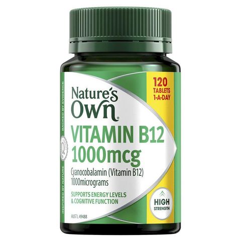 Viên uống bổ sung Vitamin B12 Nature's Own Vitamin B12 1000mcg with Vitamin B for Energy 120 viên