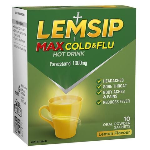 Lemsip Max Cold and Flu Multi Lemon 10pk Relief Hot Drink